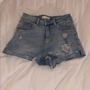 Denim booty shorts